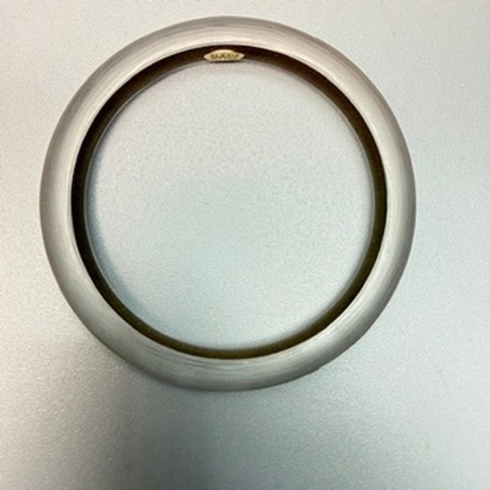 Alexis Bittar Gray Iridescent Lucite Bangle Bracelet 8" - Picture 4 of 10